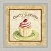Sweet Cupcakes II by Lisa Audit Cherry Kitchen Decor Art Print Framed