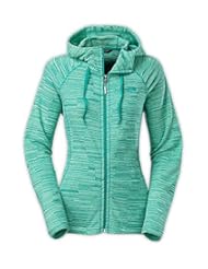 Sports: The North Face Novelty Mezzaluna Hoodie Womens Kokomo Green Stria Print XXL - The North Face