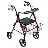 Drive Medical D-Lite Aluminum Rollator - Red
