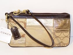 COACH WRISTLETS, COACH NOVELTY PATCHWORK WRISTLET # 40251 (Gold Multicolor)