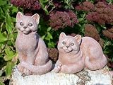 Eigenschaften Tiefes Kunsthandwerk GbR  / Steinfigur Tierfigur Katze liegend terracotta