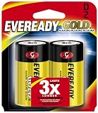 Eveready Gold Alkaline D Battery, 2-Count (12-Pack)