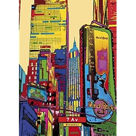 Affiche comme un Bloc d'Art '7th Avenue' par G�raldine Potron - Taille du produit fini 42 cm L x 62 cm H x 4 cm D