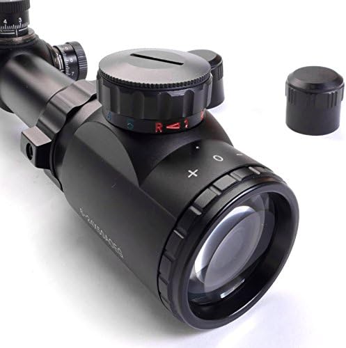 Aukmont Updated Tactical 6-24x50 AOE Red and Green Illuminated Mil-dot Optics Air Rifle Gun Hunting Scope Sight with Mount