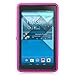 Eagle Cell Alcatel OneTouch Pop 7 Tablet Hybrid Armor Protective Case with Stand - Retail Packaging - Black/Hot Pink