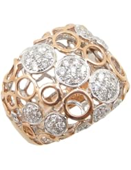 14k Pink Gold 0.9ctw Diamond Cocktail Ring 17121P Size 7