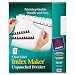Avery Index Maker Unpunched Clear Label Dividers for Bound Documents, 5-Tab, White, 5 Sets (11431)