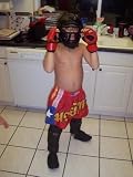 Boxing Shorts For Kids (Nylon) RED