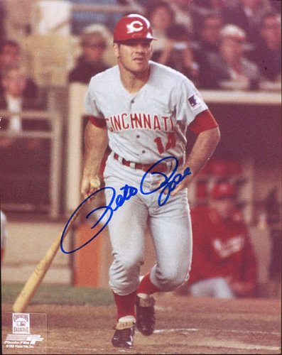 Pete Rose Autographed / Signed Cincinnati Reds Baseball 8x10 Photo