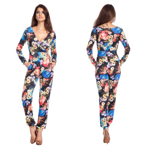 Bestchoice2go(TM) Women's Sexy Deep V Clubwear Party Evening Backless Jumpsuits Dress (Medium, XP014)