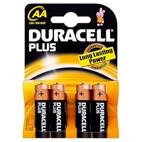 Duracell - 75062869 - Pile Alcaline - AA x 4 - Plus