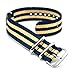 CIVO Watch Bands Premium Ballistic Nylon Watch Strap Stainless Steel Buckle (Navy/Khaki, 20mm)