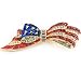 Red, White and Blue Crystal Patriotic Bow Pin by Margot Townsend
