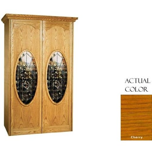 Vinotemp Vino-700nap-ch 440 Bottle Napoleon Series Wine Cellar With Cornice - Glass Doors / Cherry Cabinet