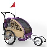 Infantastic� FAH16-Dark Purple 2 in 1 Jogger und Fahrradanh�nger f�r 2 Kinder klappbar und gefedertvon "Infantastic�"