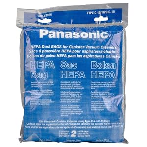 Panasonic MC-V295H 2-Pack Type C-19 Canister HEPA Vacuum Bag