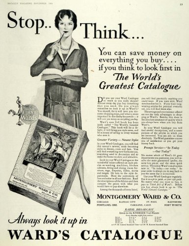 1928 Ad Ward's Catalogue Coupon Savings Book 