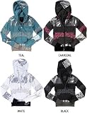 Fox Racing Stripe Tease Girls Hoody Zip Sportswear Sweatshirt