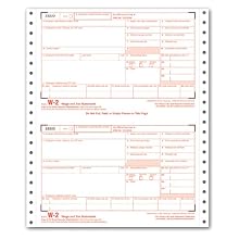 TOPS W-2 Tax Forms for Dot Matrix Printers and Typewriters, Tax Year 2010, Continuous Format, 9.5 x 11 Inches, White, 6 Parts, 24 Sets per Pack (2206C)