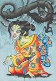 Geisha Dragon by Opie Ortiz Tattoo Art Canvas Giclee Print