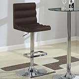 Contemporary Adjustable Brown Stools in Brown Finish (Set of 2) by Coaster