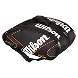 Wilson [K] Pro Tour Super Six Pack Tennis Bag   Black/Gold/Red