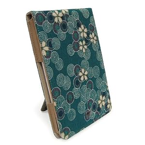 JAVOedge Cherry Blossom Flip Style Case for Amazon Kindle 2 (Ocean Blue)