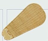5 Natural Wicker Oar Shaped Fan Blades