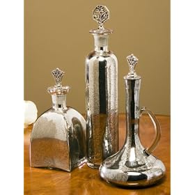 Latour Decorative Mercury Glass Perfume Bottles by Kathy Kuo Designs