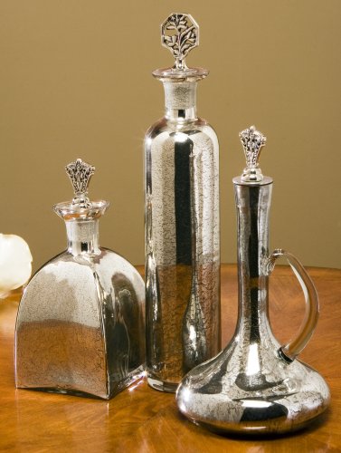 Latour Decorative Mercury Glass Perfume Bottles