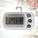 Refrigerator Fridge Thermometer Digital Freezer Room Thermometer Waterproof, Max/Min Record Function with Large LCD Display (General, White, 1)