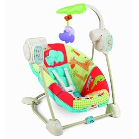 Fisher-Price Luv U Zoo Space Saver Swing and Seat