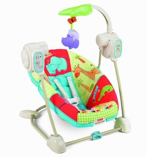Fisher-Price Luv U Zoo Space Saver Swing and 