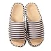 Bronze Times (TM) Unisex Classic Zebra Stripe Indoor Cotton Flax House Slippers