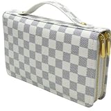 （リッキーアンドヒッキー）Rickey&Hickey　ブロックチェックセカンドバッグ風ラウンドファスナー財布