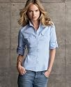 Tommy Hilfiger Shirt, Cotton Long Sleeve Roll-Tab