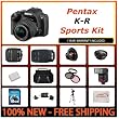 Pentax K-r Digital SLR Camera with 18-55mm F3.5-5.6 DA-L and 55-300mm DA-L Zoom Lenses (Black) Sports Package