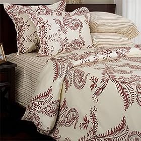 Maxine 7pc Duvet and Sheet Set, King, Rust by SmartBargains