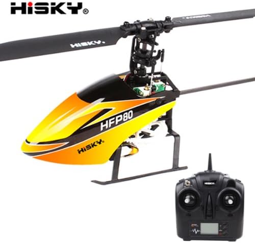 Quality Hisky HFP80 FBL70 4CH 2.4G 3 Axis Gyro Flybarless RC Heli H-4Q RTF (Black,Left Hand Throttle)