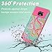 Note 5 Case, Samsung Note 5 Case AnnBay(TM) for Samsung Galaxy Note 5 N9200 2in1 Hybrid Case Heavy Duty Case Hybrid Armor Cover Case with Totem Flower (Hot Pink)
