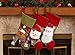 Imperial Home 3D Christmas Stockings, Cute Holiday Decor, Santa's Toys Holder, Santa, Reindeer and Snowman Stocking, Xmas Party Decorations, Fireplace Hanging Decor, Family 3 PC Set, 18