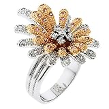 Image of Firework two tone diamond ring