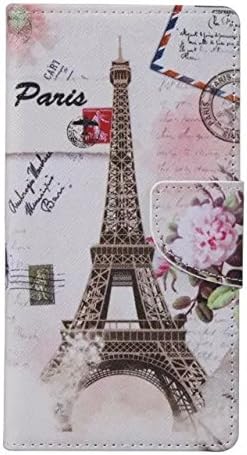 Xperia M5 Case, Chinstyle Sony Xperia M5 / M5 Dual PU Leather Wallet Case [Magnetic Closure] with Card Holder Beautiful Tower Pattern Flip Cover