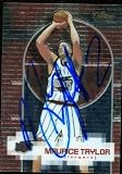 Maurice Taylor Autographed/Hand Signed Basketball Card (Houston Rockets) 2000 Topps Finest #89