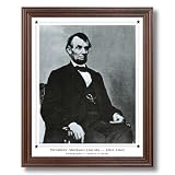 Civil War President Abraham Lincoln Home Decor Wall Picture Cherry Framed Art Print