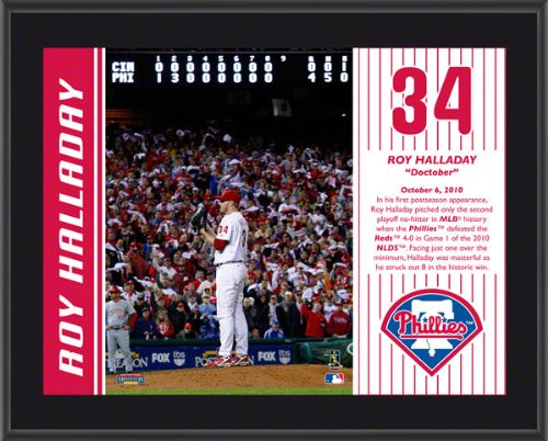 Roy Halladay Plaque | Details: Philadelphia Phillies, Doctober, No-Hitter, Sublimated, 10x13, MLB Plaque