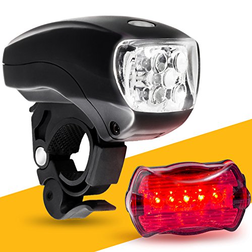 LED BIKE LIGHT SET. Bicycle headlight & taillight combo. Ultrabright 5 LED kit.. Designed as a light for bike or scooter. Includes FREE high visibility reflectors. ~ Original BÃ¶G Lights & BoG Lights Packaging with foam padded insert - gift box as pi
