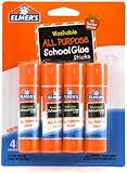 Elmer's Washable All-Purpose School Glue Stick, 0.24 oz, Pack of 4 (E542)