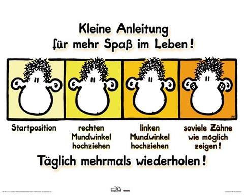 Sheepworld - Anleitung Für Mehr Spaß (m) Mini-Poster (50 x 40cm)