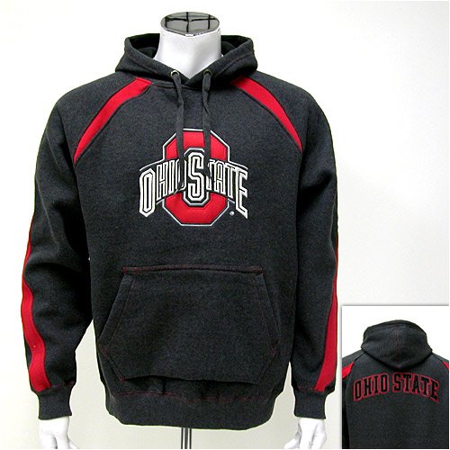 Buy Ohio State Buckeyes Charcoal Varsity Hooded Sweatshirt by Colosseum now!